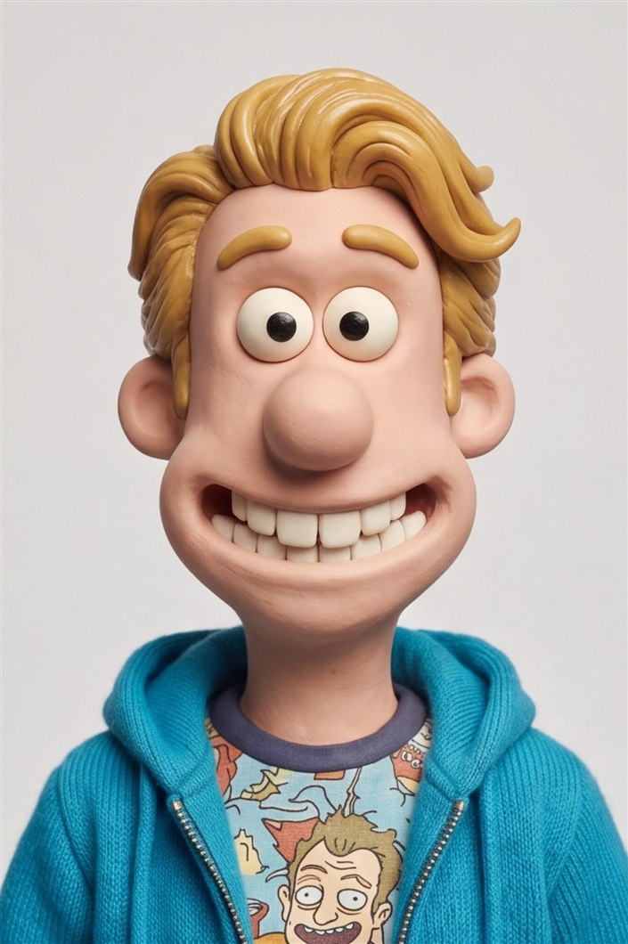Claymation style
